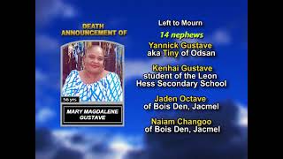 Mary Magdalene Gustave  ~ Long Obituary