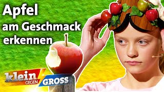 Claire (12) kann alle Apfelsorten nur am Geschmack erkennen! | Klein gegen Groß