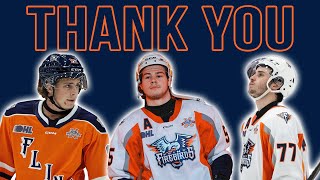 2024/2025 Flint Firebirds Overagers - Evan Konyen, Nolan Collins, & Blake Smith