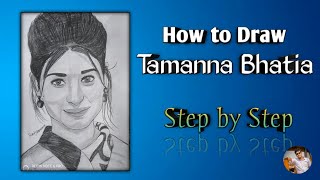 How To Draw Tamanna Bhatia Step By Step Sketch Tutorial Pencil Sharing, Blending, Hair