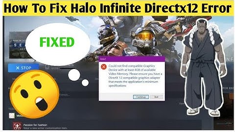 How To Fix Halo Infinite Directx12 Error | Halo Infinite Couldn
