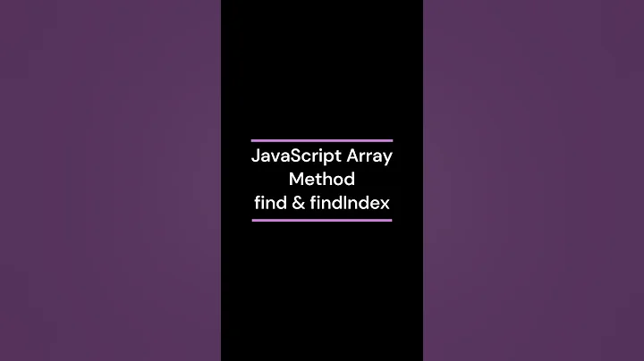 JavaScript array method find & findIndex #javascript #js #coding