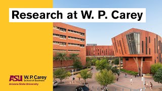 Research at ASU's W. P. Carey School of Business