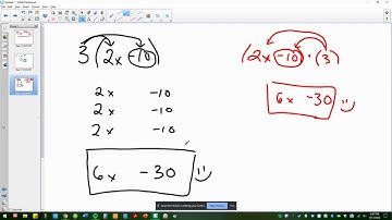KA - Distributive property with variables (negative numbers)