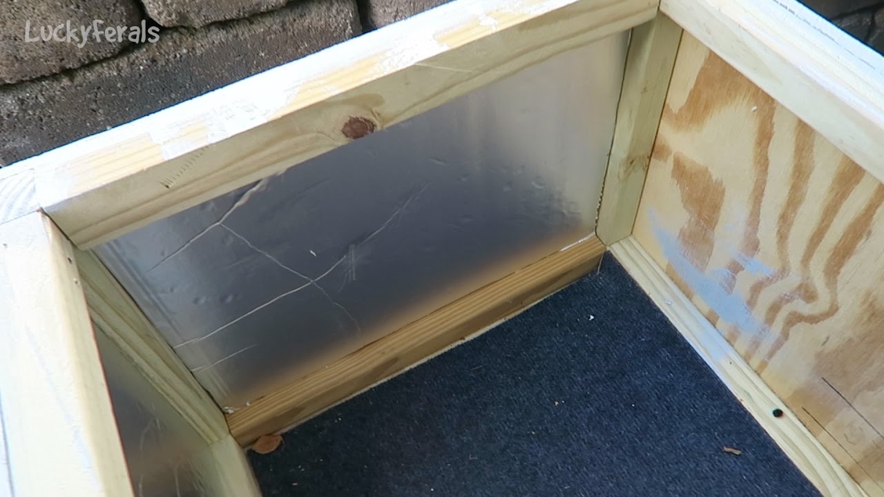 Insulating The Feral Cat Shelter For Winter - Building a DIY Feral Cat House  