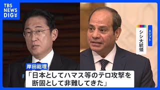 パレスチナ情勢めぐり岸田総理がエジプト大統領にガザ地区からの日本人退避に協力要請｜TBS NEWS DIG