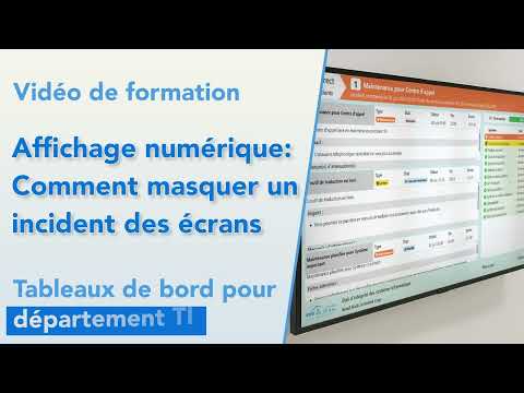 Formation: Résoudre un incident (partie 2) - Tableaux de bord TI pour affichage numérique