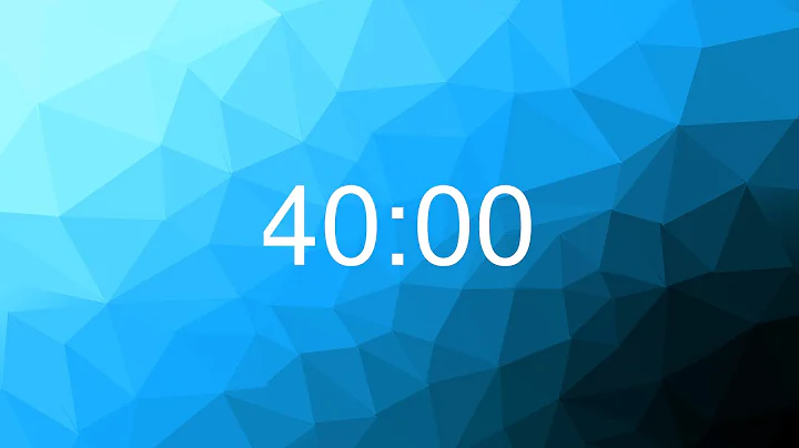 40 minute Silent Timer - count UP - blue polygon background