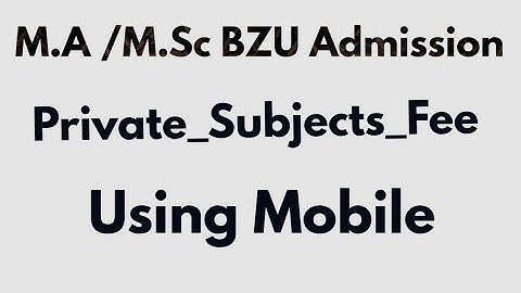 BZU MA MSc private admission details  #Bzu fee