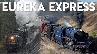 DoubleHeaded Steam Powers to Ballarat! (Steamrail Victoria's Eureka Express) | R711, A2 986