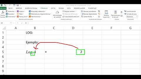 log con excel (logaritmo en base cualquiera)