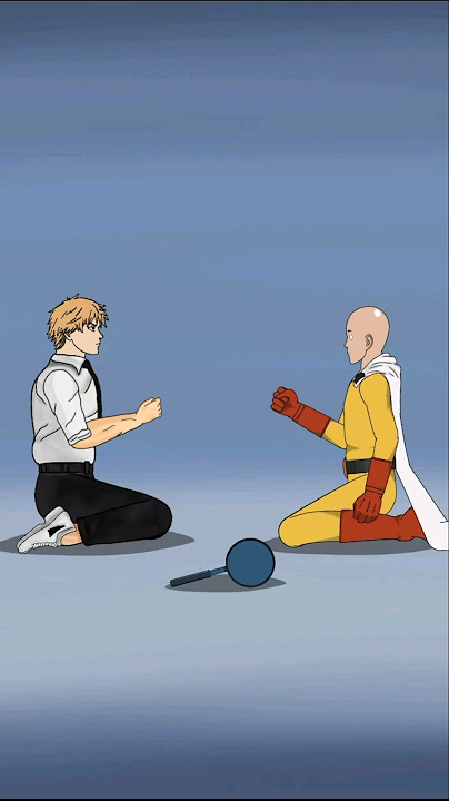 Saitama vs Denji rock, paper, scissors