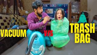 Vacuum v/s Trash bag 🤯 Crazy fun‼️