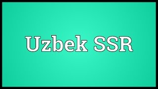 Uzbek SSR Meaning