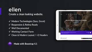 Ellen HTML Business, Corporate one Page Theme | Themeforest Website Templates and Themes screenshot 2