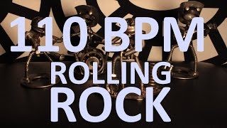 110 BPM - Rolling Rock - 4/4 Drum Track - Metronome - Drum Beat
