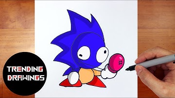 How To Draw FNF MOD Character - Mr Needlemouse Easy Step by Step