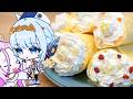【原神料理】アイノとイネファが一緒に作った至高の「ホワイトベリークルムカケ」再現！Genshin Food Aino Ineffa Krumkake IRL.