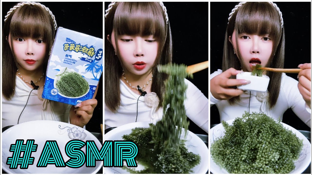 ASMR Sea Grapes Eating 🟢 | Green Caviar Mukbang | No Talking 2026 