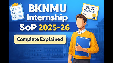 BKNMU Internship SoP 2025–26 Explained | NEP 2020 Internship Guidelines  Complete Internship Process