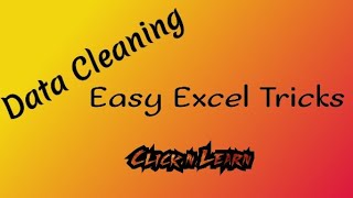 Excel Data Cleansing Functions and Techniques | Tamil | Data Cleaning in Excel