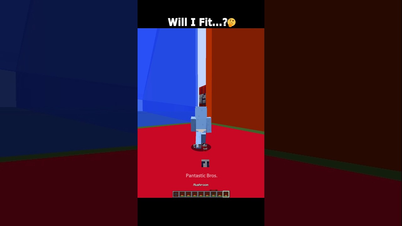 Minecraft Will It Fit...?🤔 #shorts #funny #minecraftmeme