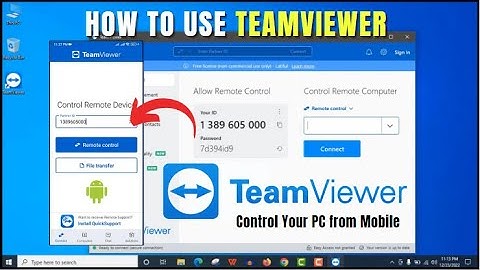 How To Use Teamviewer To Remote Control Your PC From Mobile And Share Files!