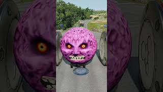 Long Colourful Capsule Buses vs Hydraulic Crush - BeamNG.drive