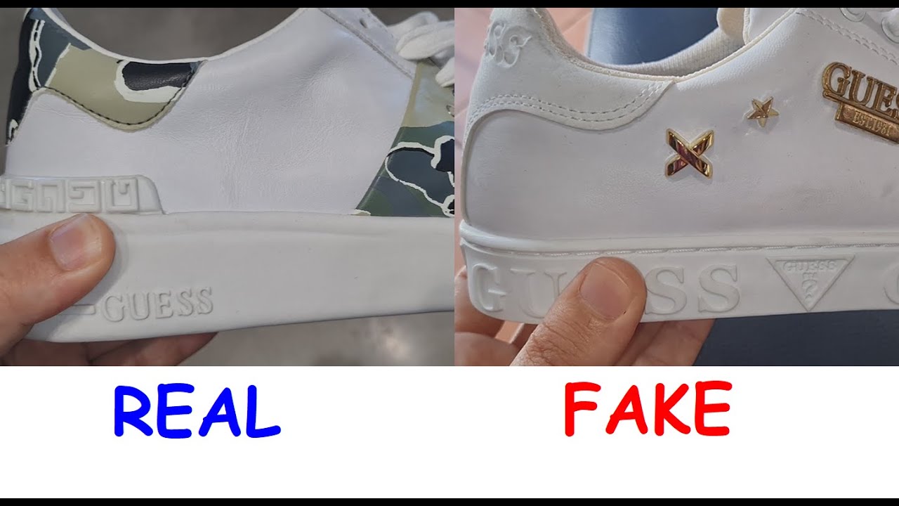 GUESS sneakers real vs fake review. How to spot original Guess shoes and  footwear 