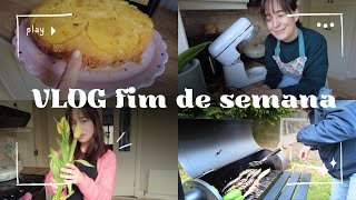 Senti-me em Portugal 🥹 Sardinhada, Feira de Antiguidades, Bolo de Abacaxi Caramelizado DELICIOSO!