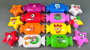 Numberblocks Slime| Colourblocks, Wonderblocks, Alphablocks Mixing Colors in ASMR | Satisfying Video