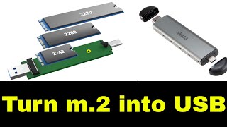 m.2 Enclosure for SATA or NVMe drives, USB 3.1 Gen 2 and USB C REVIEW 💥  Akasa  AK-ENU3M2-04