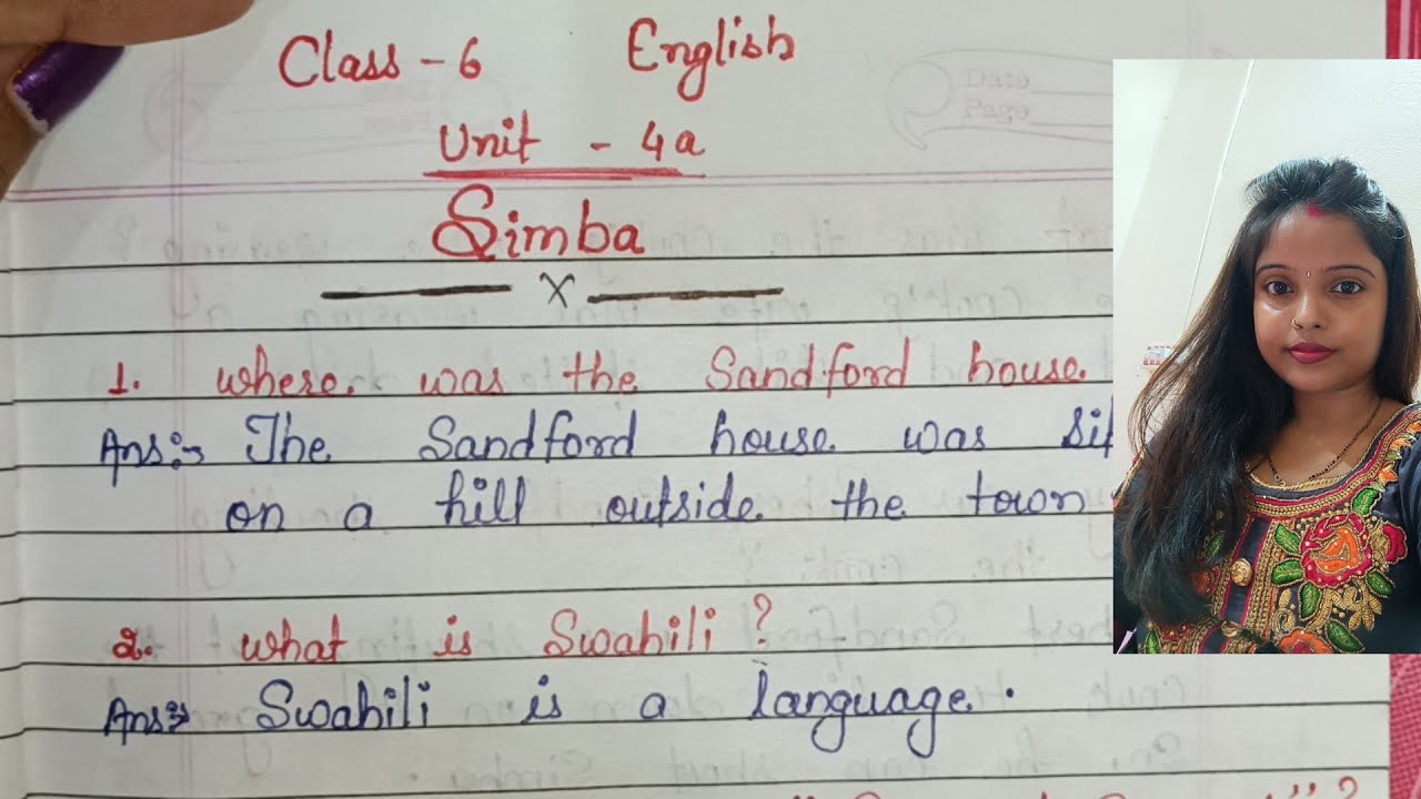 Jcert Class 6 English Unit 4a//Simba (All Question Answer) - YouTube