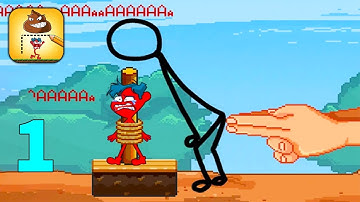 Stickman Draw: Troll Puzzle - Part 1 Level (1-25) - Gameplay Walkthrough (Android, iOS Game)