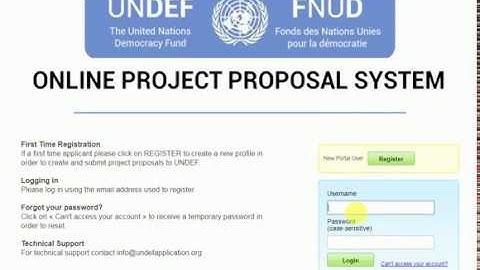 UNDEF Proposal Portal: How to edit a project proposal