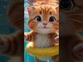 Milo Swimming in the Pool👏 #YouTubeShorts#AIAnimation#CatShorts#Cute#Trending