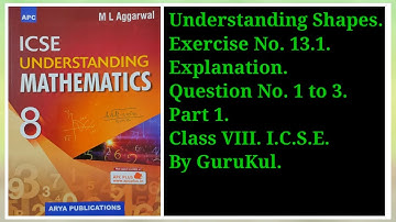 Understanding Shapes | Ex13.1 P1 Class8 | ML Aggarwal | ICSE | GuruKul2208