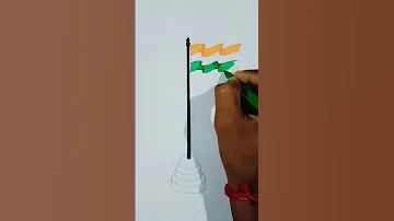 Indian flag drawing 🇮🇳#jhanda❤️ #tiranga 👍 drawing #short #viral #art #independence day 🇮🇳