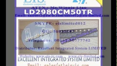 LD2980CM50TR - STMicroelectronics - VERY LOW DROP VOLTAGE REGULATORS WITH INHIBIT LOW ESR