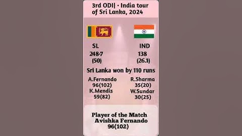 3rd ODI | English | Highlights | India Tour Of Sri Lanka | 7th August 2024