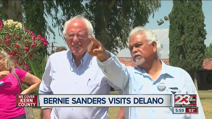 Sanders visits historic landmark in Delano