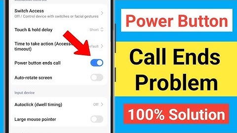 Power Button Ends Call Problem || How to Fix Power Button Call Ends Problem || Power Button Call Cut