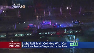NJ Transit River Line Service Suspended After Vehicle, Train Collide