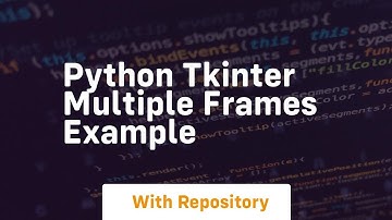 python tkinter multiple frames example