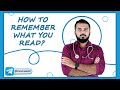 Time management secrets for medical students how to remember what you read in you medical college
