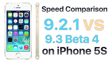 iPhone 5S iOS 9.2.1 vs iOS 9.3 Beta 4 / Public Beta 4  Build #13E5214d Speed Comparison