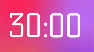 30 Minute Timer Countdown - Silent and Colorful