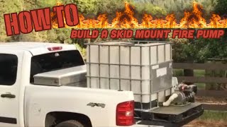 Build a skid mount firefighting pump using an IBC container with a Honda WH15X pump for under $1000