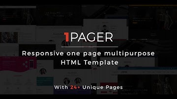 OnePager - Responsive one page multipurpose HTML Template | Themeforest Website Templates and Themes