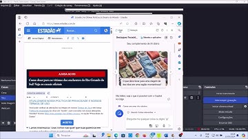 Obtenha o resumo de notícias de um tema na Web ou no site atual com o Copilot no Edge,usando o NVDA.